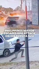 Philippines mayor survives direct hit from rocket-propelled grenade attack on his Toyota SUV
