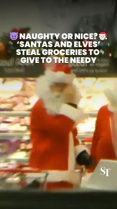 Naughty or nice? ‘Santas and elves’ steal groceries to give to the needy