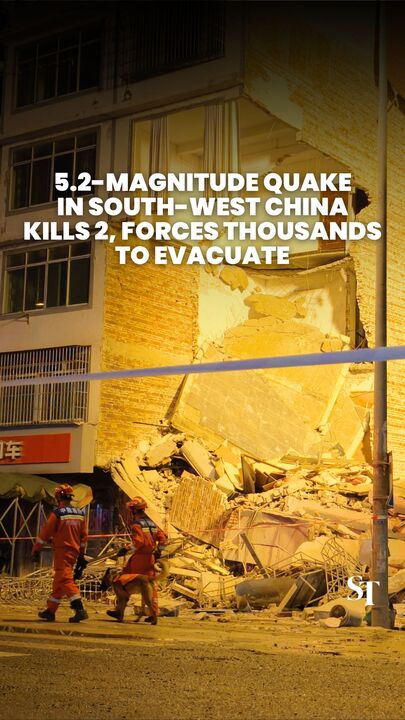 Earthquake hits Guangxi in south-west China, killing 2 and forcing thousands to evacuate
