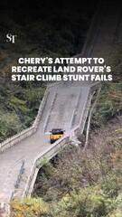 Chery's attempt to  recreate Land Rover's  stair climb stunt fails