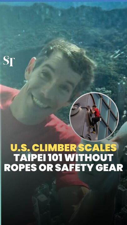 US climber scales Taipei 101 skyscraper without ropes or safety gear