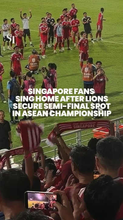 Singapore fans sing Home after Lions secure semi-final spot in ASEAN Championship