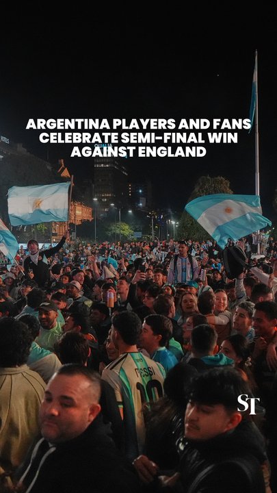 Argentina celebrates semi-final win over England to reach World Cup final