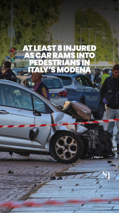 At least 8 injured after car rams into pedestrians in Italy’s Modena