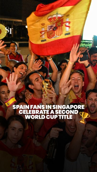 Spain fans in Singapore react to La Roja beating Argentina to win second World Cup trophy