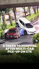 4 people taken to hospital after 4-car accident on CTE