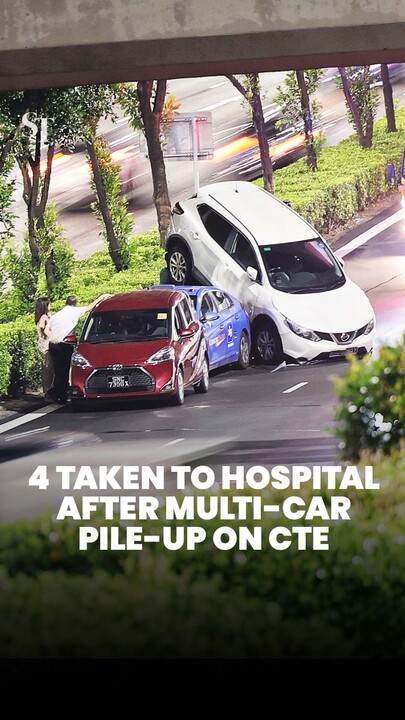4 people taken to hospital after 4-car accident on CTE