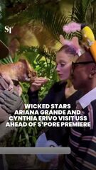 Wicked stars Ariana Grande and Cynthia Erivo visit USS ahead of Singapore premiere