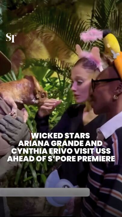 Wicked stars Ariana Grande and Cynthia Erivo visit USS ahead of Singapore premiere