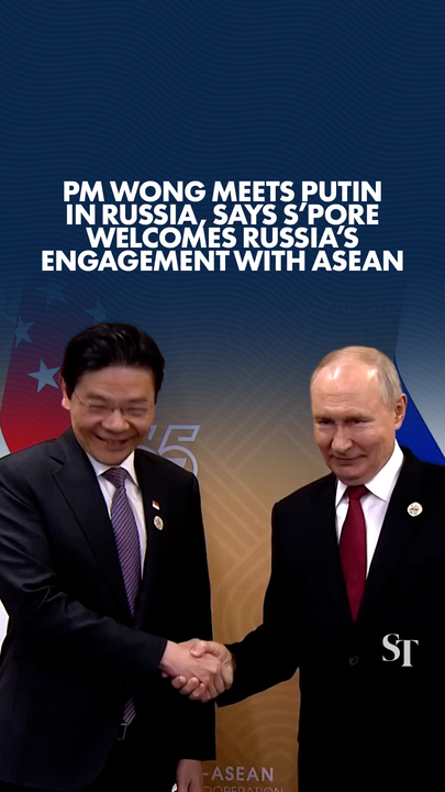 PM Wong meets Putin for the ASEAN-Russia Commemorative Summit in Kazan, Russia