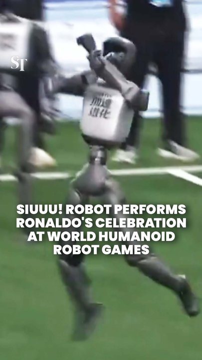 Robot mimics Cristiano Ronaldo’s iconic ‘siuuu’ celebration at World Humanoid Robot Games