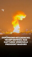 Explosions hit Caracas; Trump says US has captured Venezuela President Maduro