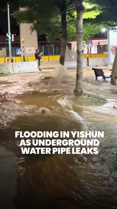 About 25 shops affected by flooding caused by water-pipe leak in Yishun; clean-up, repairs ongoing