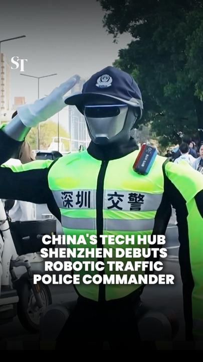 China's tech hub Shenzhen debuts robotic traffic police commander