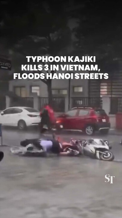 Typhoon Kajiki kills 3 in Vietnam, floods Hanoi streets