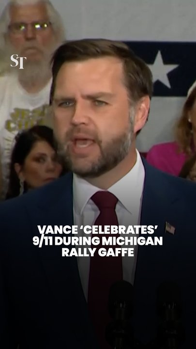 ‘Celebrate’ 9/11: J.D. Vance commits blunder during MAGA rally in Michigan