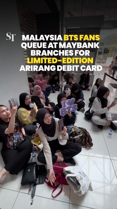 Limited-edition BTS Arirang debit card drops; fans queue at Maybank outlets