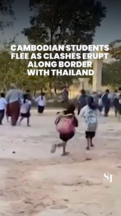 Cambodian students flee as clashes erupt along border with Thailand