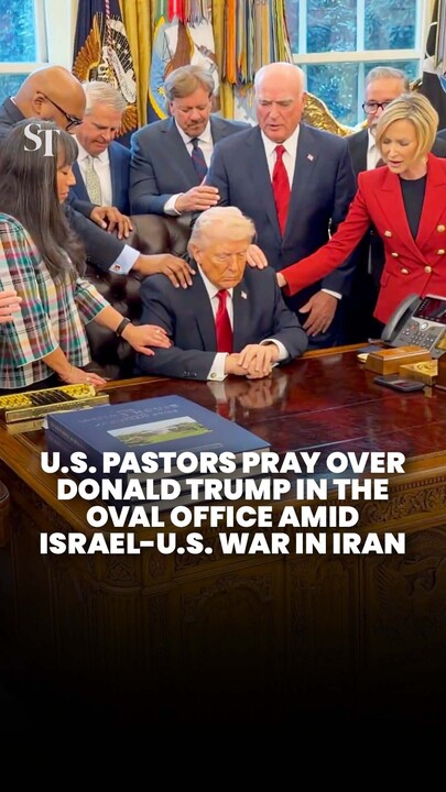 Pastors pray for Donald Trump and US troops at the White House amid war in Iran
