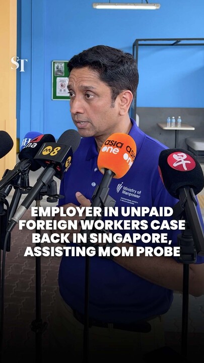Director of firms linked to unpaid migrant workers’ case back in Singapore, assisting MOM probe