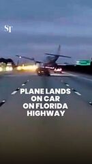 Plane collides with car on highway in Florida 