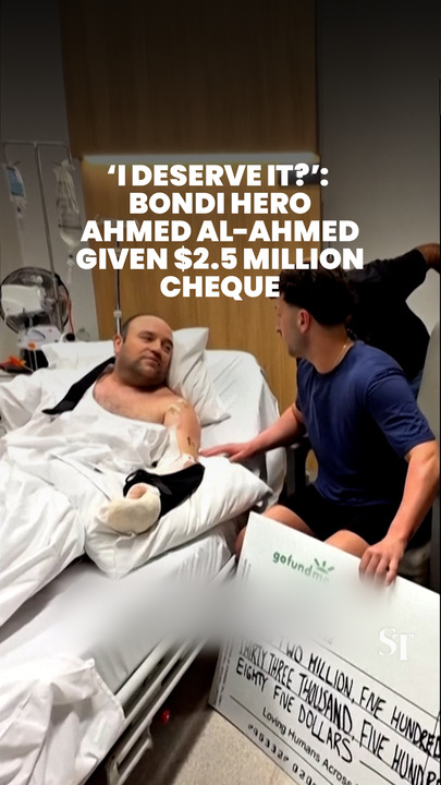 Bondi Hero Ahmed al-Ahmed given $2.5 million cheque