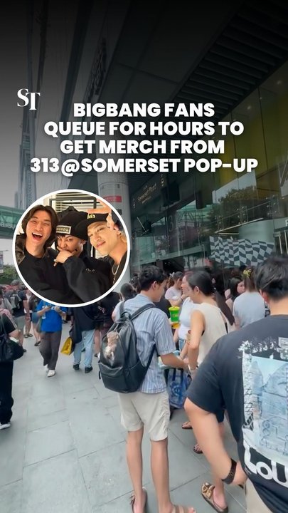 BigBang fans queue for hours on Oct 4 to get merch from 313@Somerset pop-up