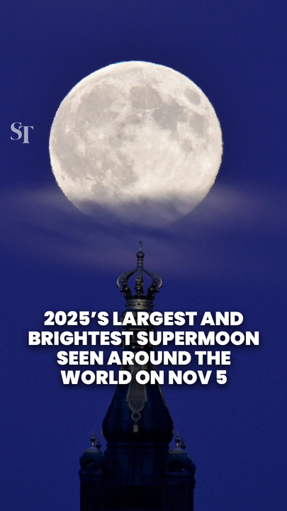 2025’s largest and brightest supermoon seen around the world on Nov 5