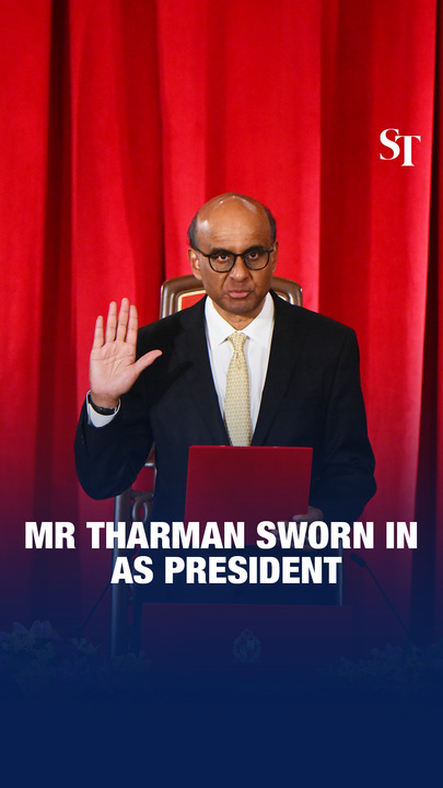 Mr Tharman Shanmugaratnam Sworn In As Singapore President Video ...