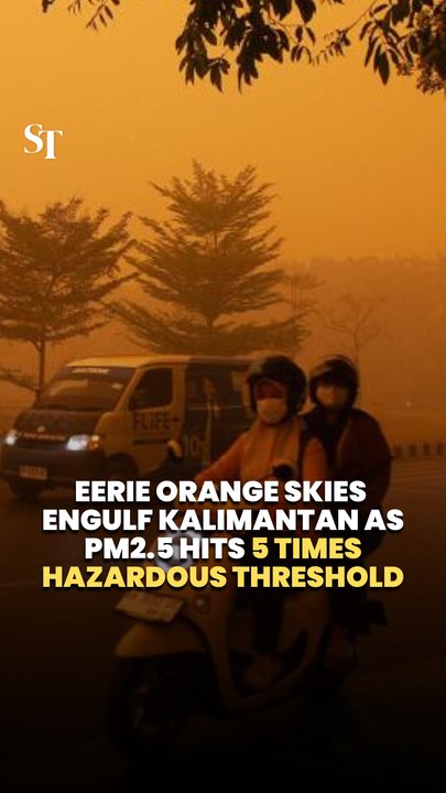 Kalimantan suffocates under eerie orange skies as PM2.5 levels hit 5x hazardous limits