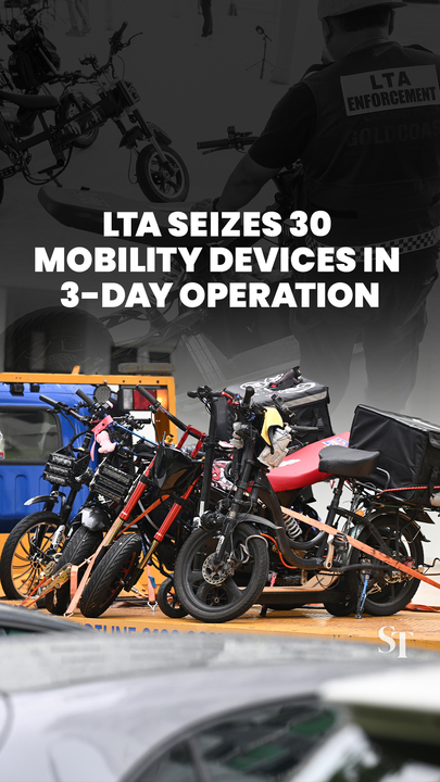 30 non-compliant mobility devices were seized by LTA in 3-day operation