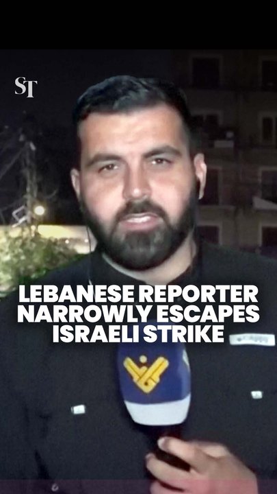 Lebanese reporter almost hit by Israeli strike, escapes only with injuries