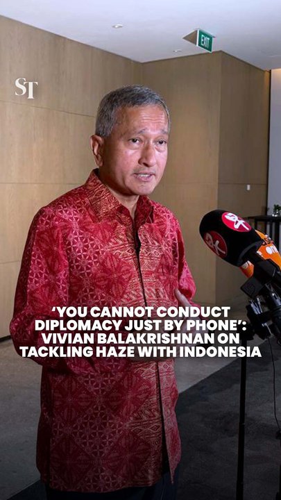 Face-to-face diplomacy key to dealing with cross-boundary challenges like haze: Vivian Balakrishnan