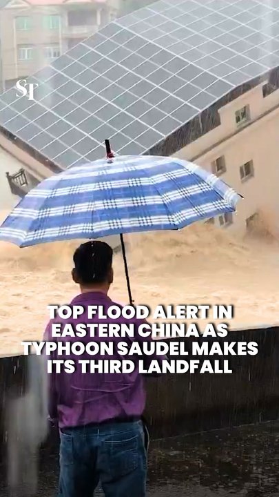 Typhoon Saudel makes its third landfall in Fujian, China