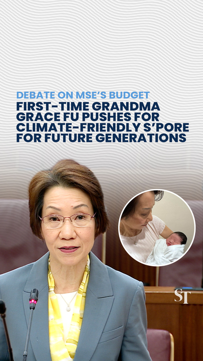 First-time grandma Grace Fu pushes for climate-friendly Singapore for future generations