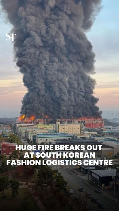 Huge fire breaks out at South Korean fashion logistics centre