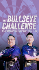 O desafio do Bullseye com os principais jogadores de Darts de Cingapura Paul Lim e Tan Phuay Wei