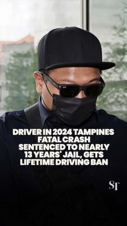 Driver in 2024 Tampines crash that killed 2, including 17-year-old student, gets jail, lifetime ban