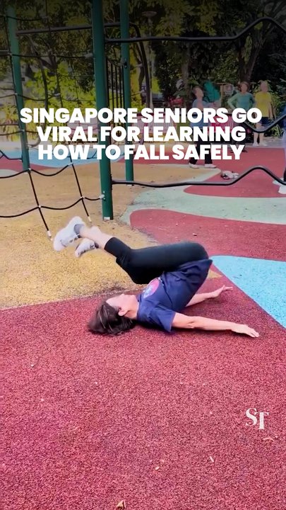 Singapore seniors go viral for learning how to fall safely