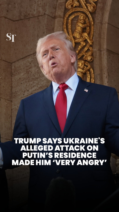 Trump says Ukraine's alleged attack on Putin’s residence made him ‘very angry’