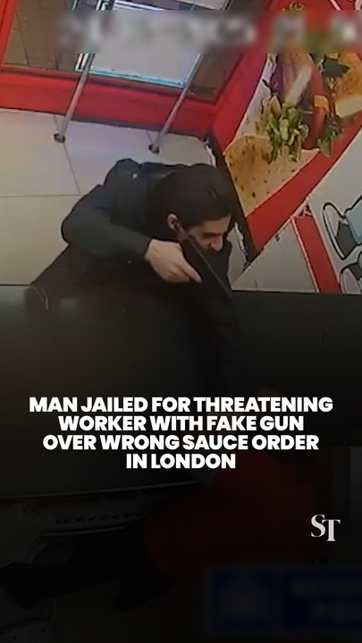 Man in London jailed for threatening worker with fake gun over wrong sauce order
