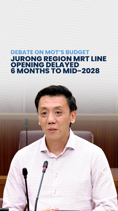 Jurong Region MRT Line opening postponed to mid-2028 due to construction delays, testing