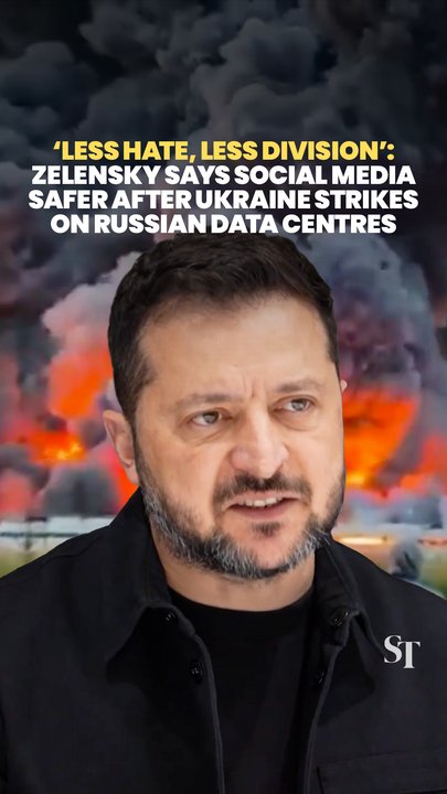 ‘Less hate, less division’ on social media after Ukraine strikes on Russian data centres: Zelensky