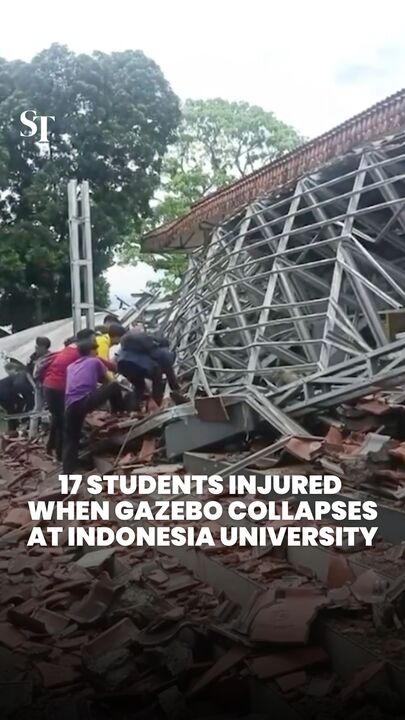 17 students injured when gazebo collapses at Indonesia university
