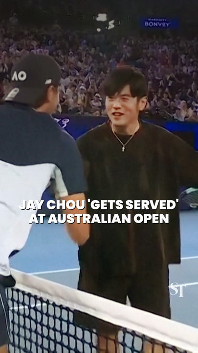 Jay Chou 'gets served' at Australian Open