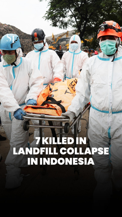 7 dead after landfill collapse in Indonesia