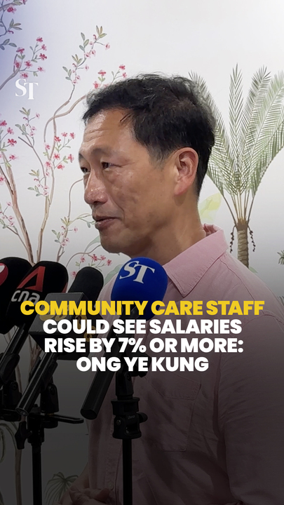 Community care staff could see annual salaries rise by 7% or more: Ong Ye Kung
