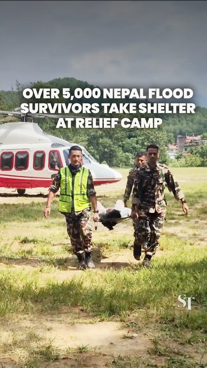 Survivors of Nepal flash floods take shelter at Nuwakot disaster relief camp