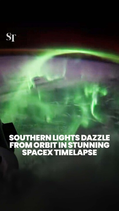 Southern Lights illuminate sky in stunning SpaceX Dragon timelapse