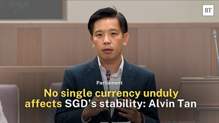 No single currency unduly affects SGD’s stability: Alvin Tan